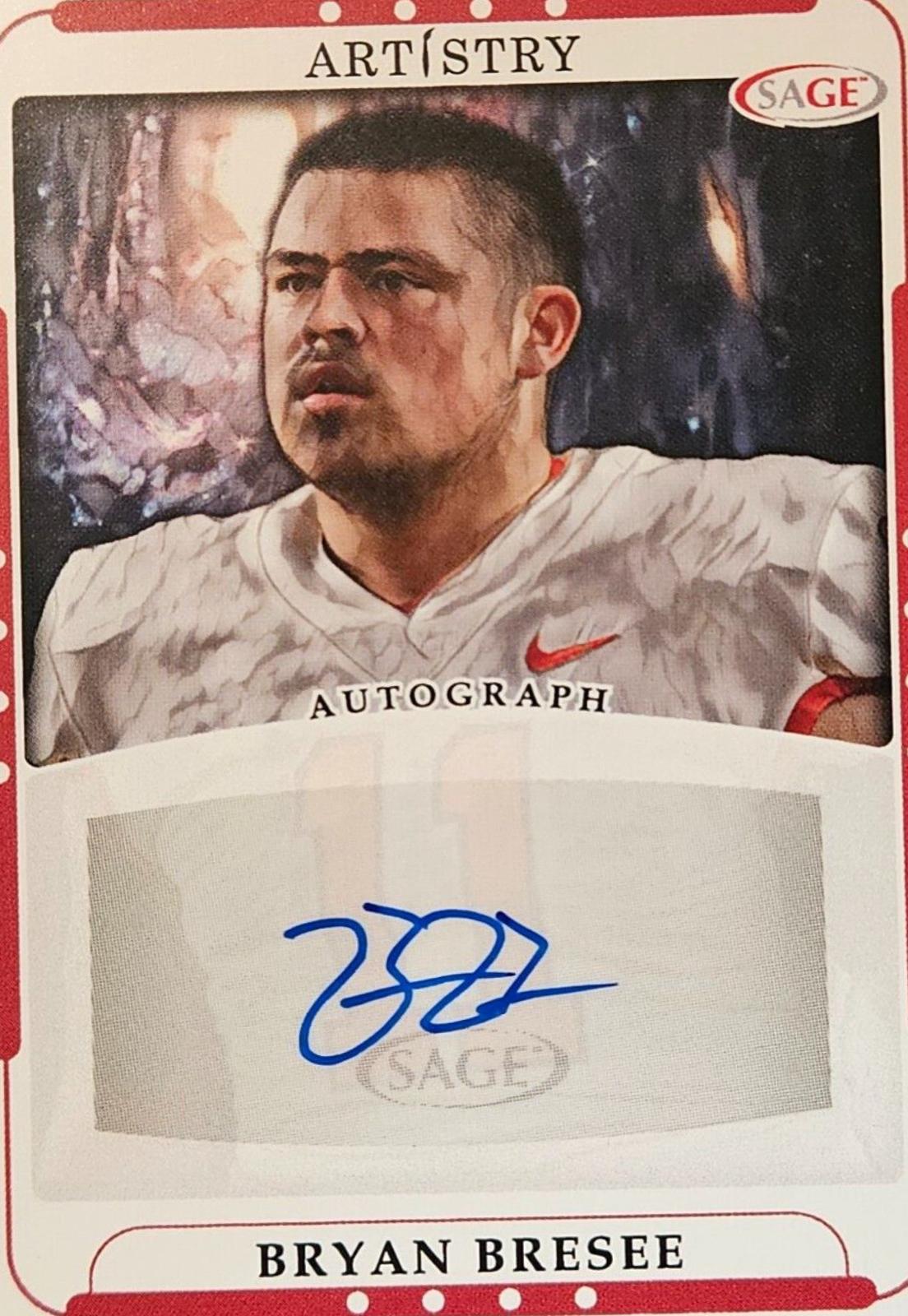 Bryan Bresee #ART-BB Football Cards 2023 Sage Artistry Autographs