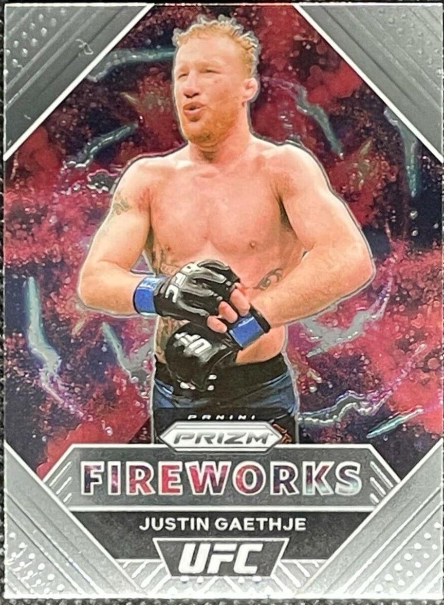 Justin Gaethje #10 Ufc Cards 2021 Panini Prizm UFC Fireworks