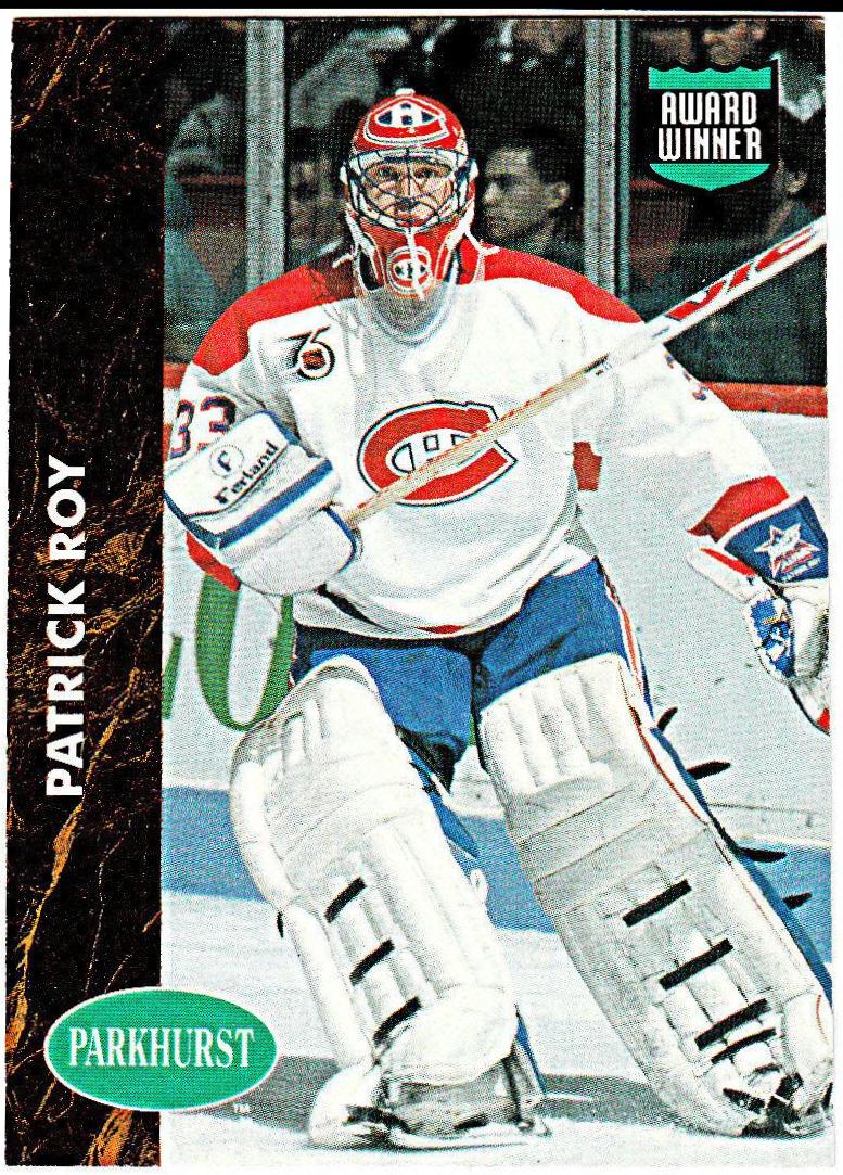 Patrick Roy #463 Hockey Cards 1991 Parkhurst
