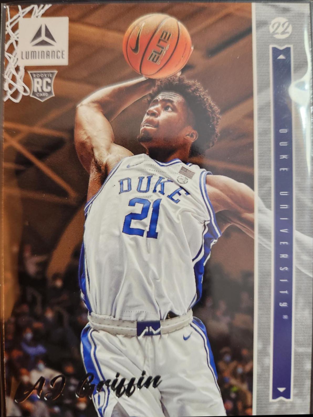 AJ Griffin #15 Basketball Cards 2022 Panini Chronicles Draft Picks Luminance