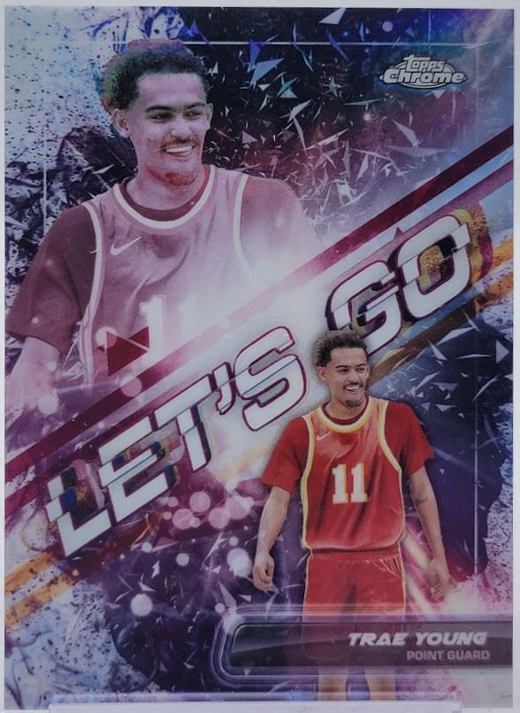 Trae Young #LG-1 Basketball Cards 2023 Topps Chrome Let’s Go