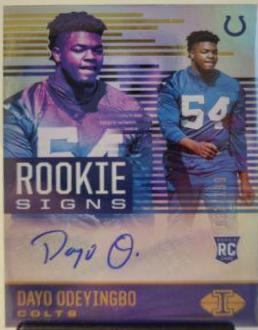 Dayo Odeyingbo #RS-DO Football Cards 2021 Panini Illusions Rookie Signs Autographs