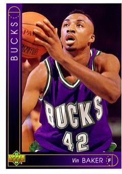 Vin Baker #330 Basketball Cards 1993 Upper Deck