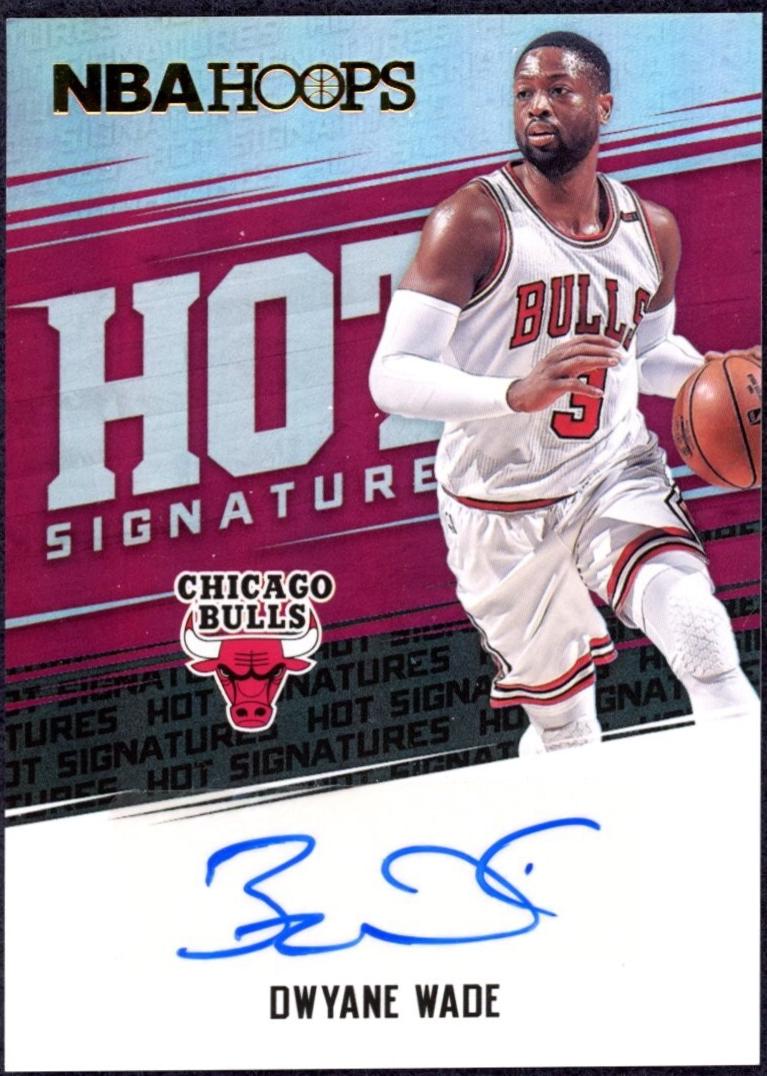 Dwyane Wade #HS-DW Basketball Cards 2017 Panini Hoops Hot Signatures