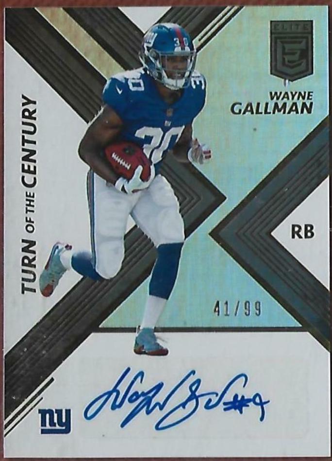 Wayne Gallman #TC-17 Football Cards 2017 Panini Donruss Elite Turn of the Century Autographs