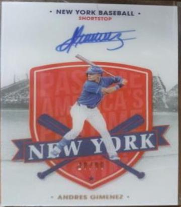 Andres Gimenez #AP-AG Baseball Cards 2021 Panini Chronicles America's Pastime Autographs