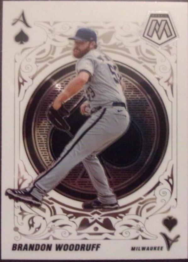 Brandon Woodruff #A-12 Baseball Cards 2022 Panini Mosaic Aces