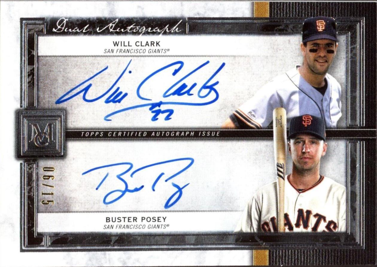 Will Clark / Buster Posey #DA-CLP Baseball Cards 2024 Topps Museum Collection Dual On-Card Autograph