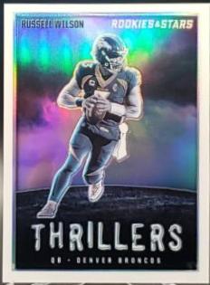 Russell Wilson #TH-10 Football Cards 2023 Panini Rookies & Stars Thrillers Silver