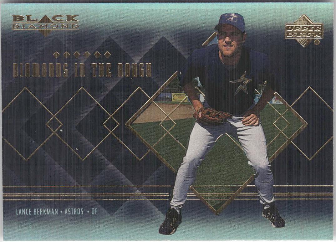 Lance Berkman #R7 Baseball Cards 2000 Upper Deck Black Diamond Diamonds in the Rough