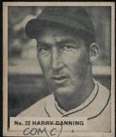 Harry Danning #22 Baseball Cards 1936 World Wide Gum