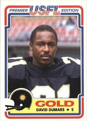 David Dumars #26 Football Cards 1984 Topps USFL