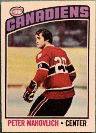 Peter Mahovlich #15 Hockey Cards 1976 O-Pee-Chee