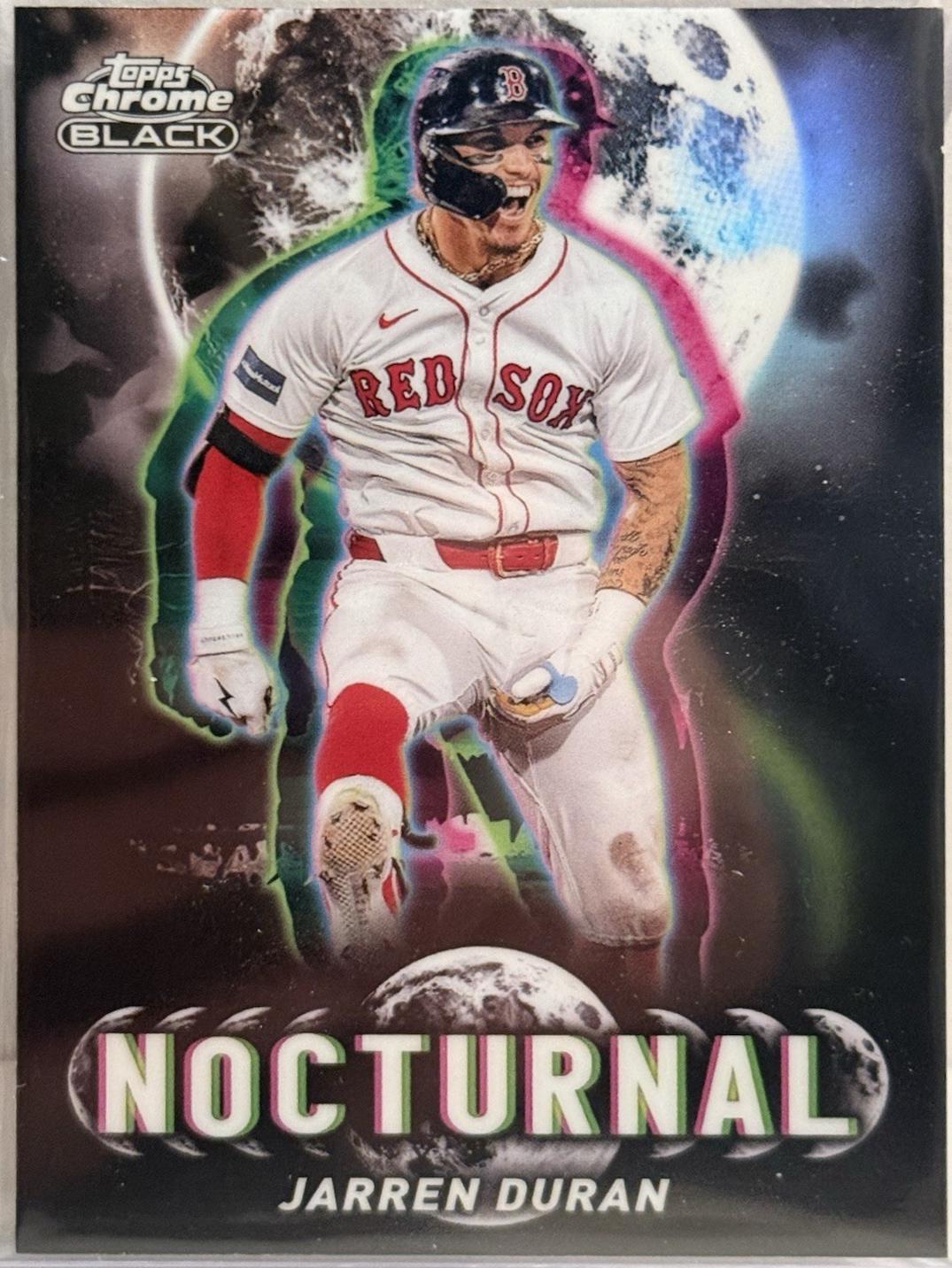 Jarren Duran #NOC-39 Baseball Cards 2025 Topps Chrome Black Nocturnal