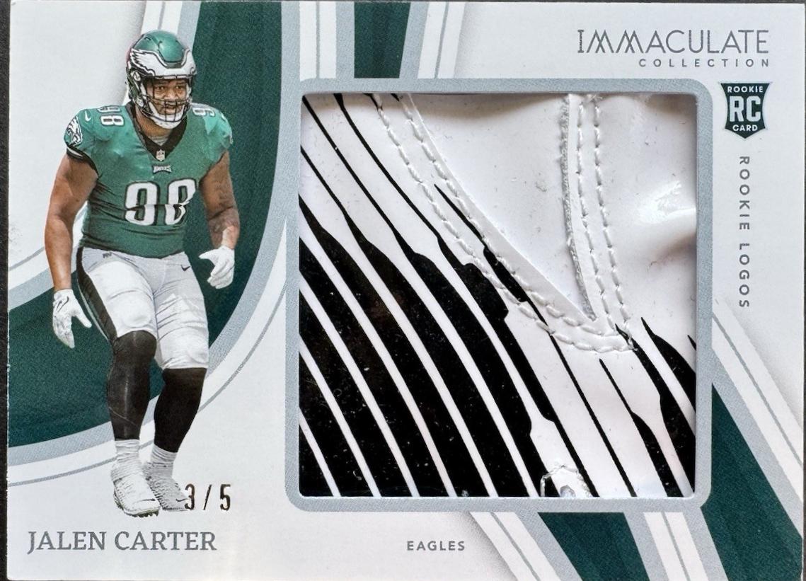 Jalen Carter #15 2023 Panini Immaculate Rookie Glove Football