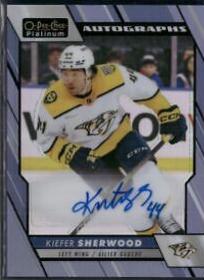 Kiefer Sherwood #BA-KS Hockey Cards 2023 O-Pee-Chee Platinum Blue Rainbow Autographs