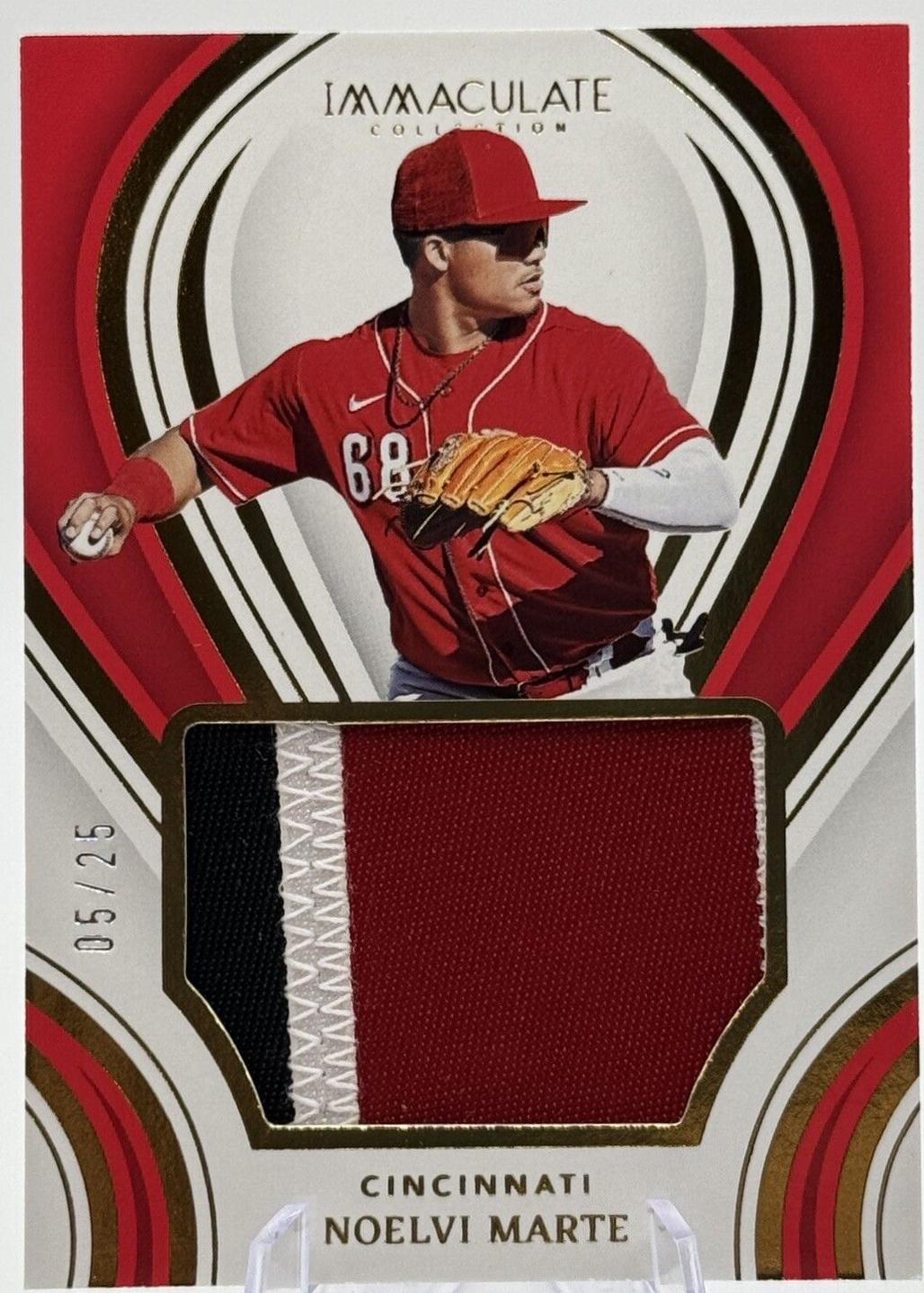 Noelvi Marte #PPM-NM Baseball Cards 2023 Panini Immaculate Prime Rookies Materials