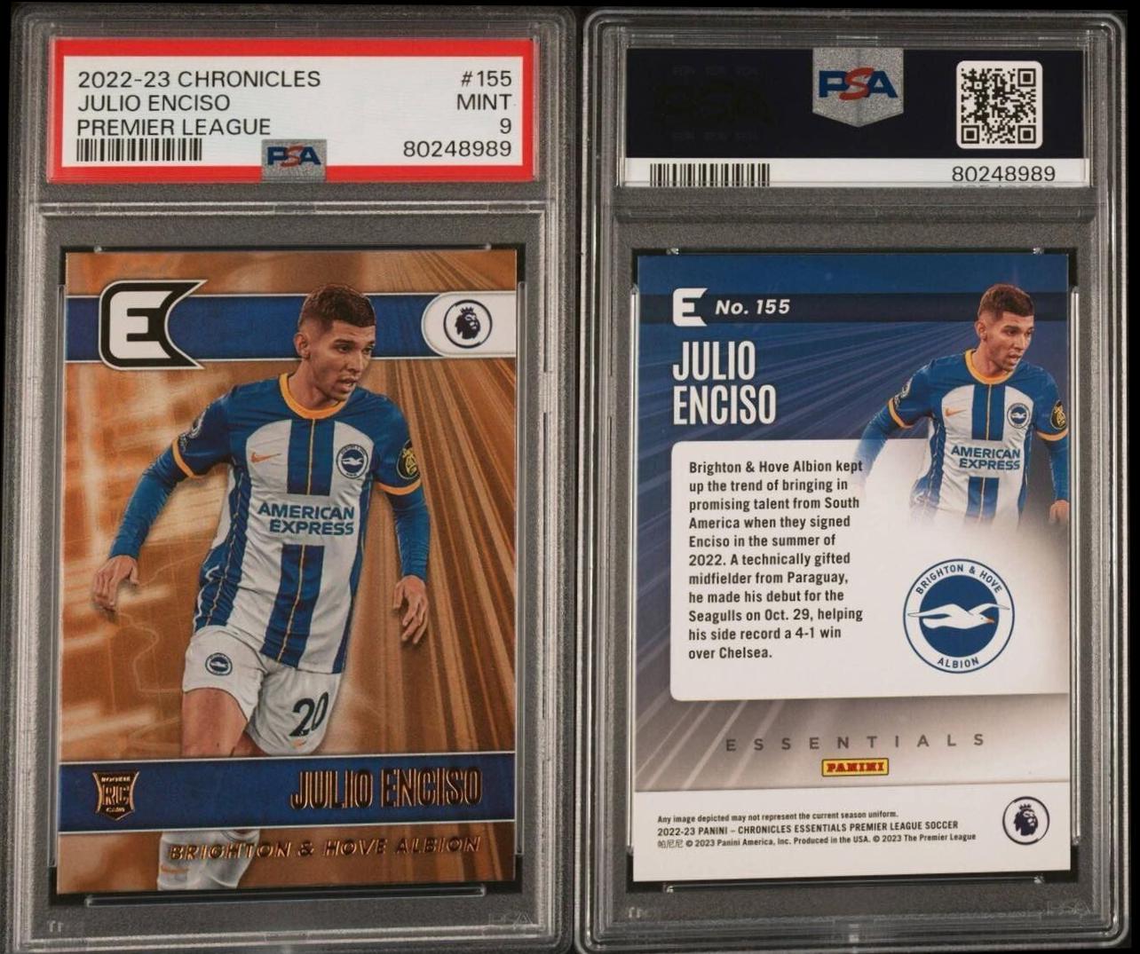 Julio Enciso #155 Soccer Cards 2022 Panini Chronicles Premier League