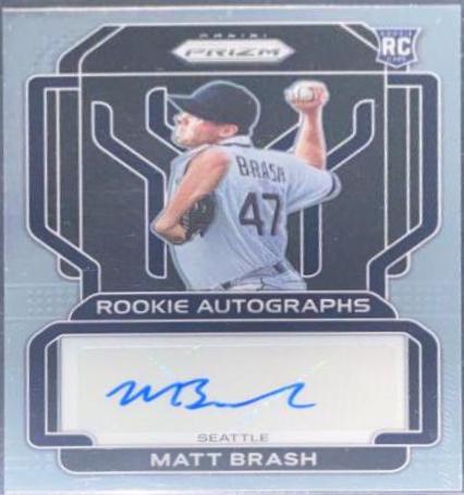 Matt Brash #RA-MA Baseball Cards 2022 Panini Prizm Rookie Autographs
