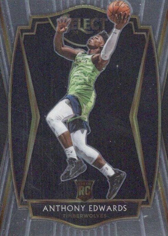 Anthony Edwards #169 Basketball Cards 2020 Panini Select
