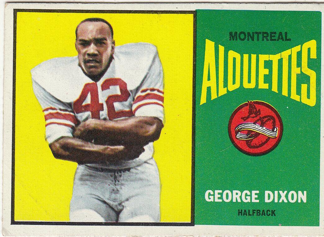 George Dixon #40 Football Cards 1964 Topps CFL