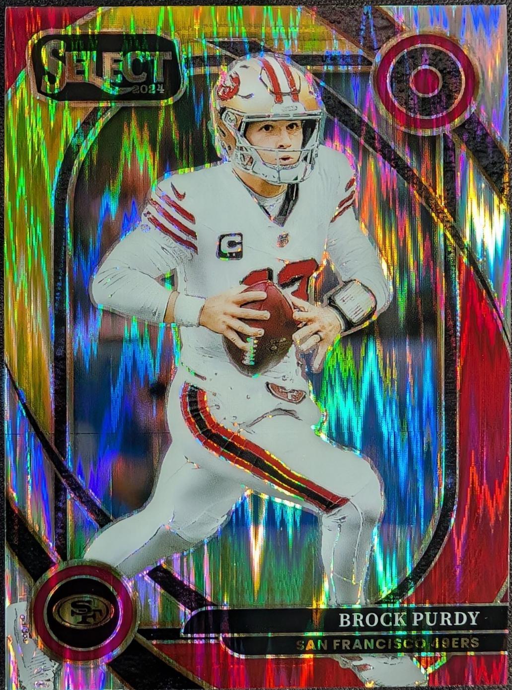 2024 Panini Select Brock Purdy [Red Yellow Prizm Shock] #226 card