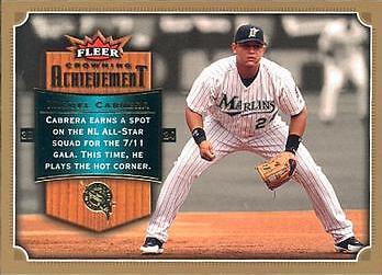 Miguel Cabrera #CA-MC Baseball Cards 2007 Fleer Crowning Achievement