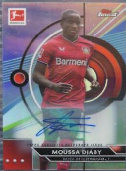 Moussa Diaby #BCA-MDI Soccer Cards 2022 Topps Finest Bundesliga Autographs