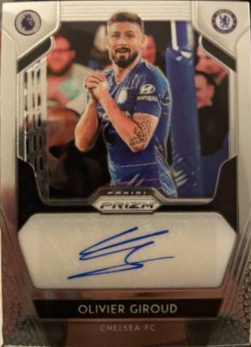 Olivier Giroud #S-OG Soccer Cards 2019 Panini Prizm Premier League Signatures