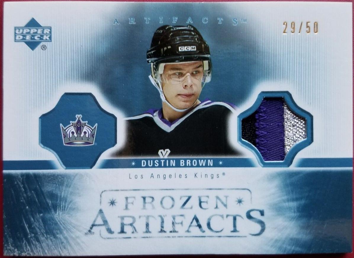 Dustin Brown Hockey Cards 2005 Upper Deck Artifacts Frozen Patches