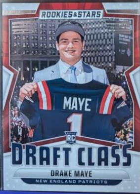 Drake Maye #DC-DME Football Cards 2024 Panini Rookies & Stars Draft Class