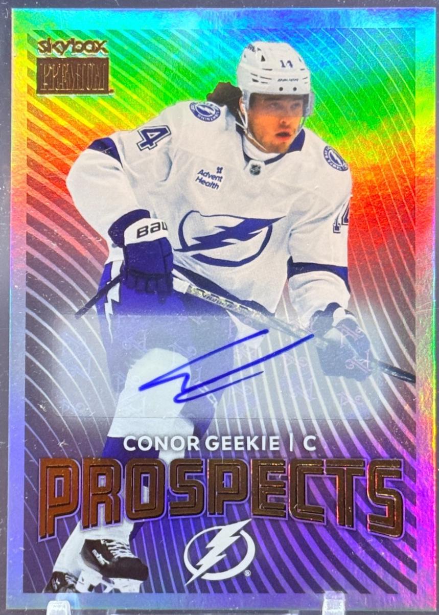 Conor Geekie #PP-16 Hockey Cards 2024 SkyBox Metal Universe Premium Prospects Autograph