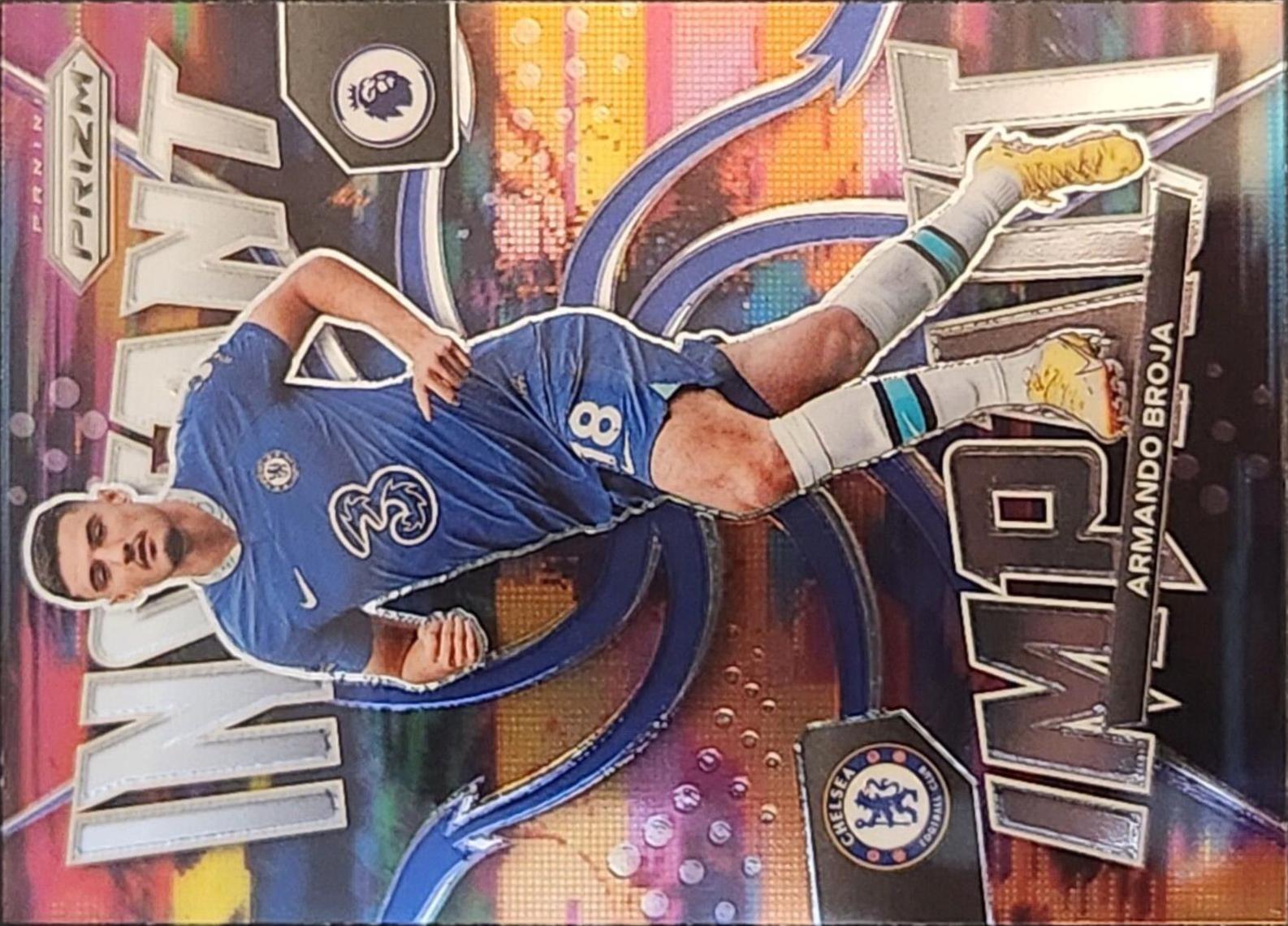Armando Broja #28 Soccer Cards 2022 Panini Prizm Premier League Instant Impact