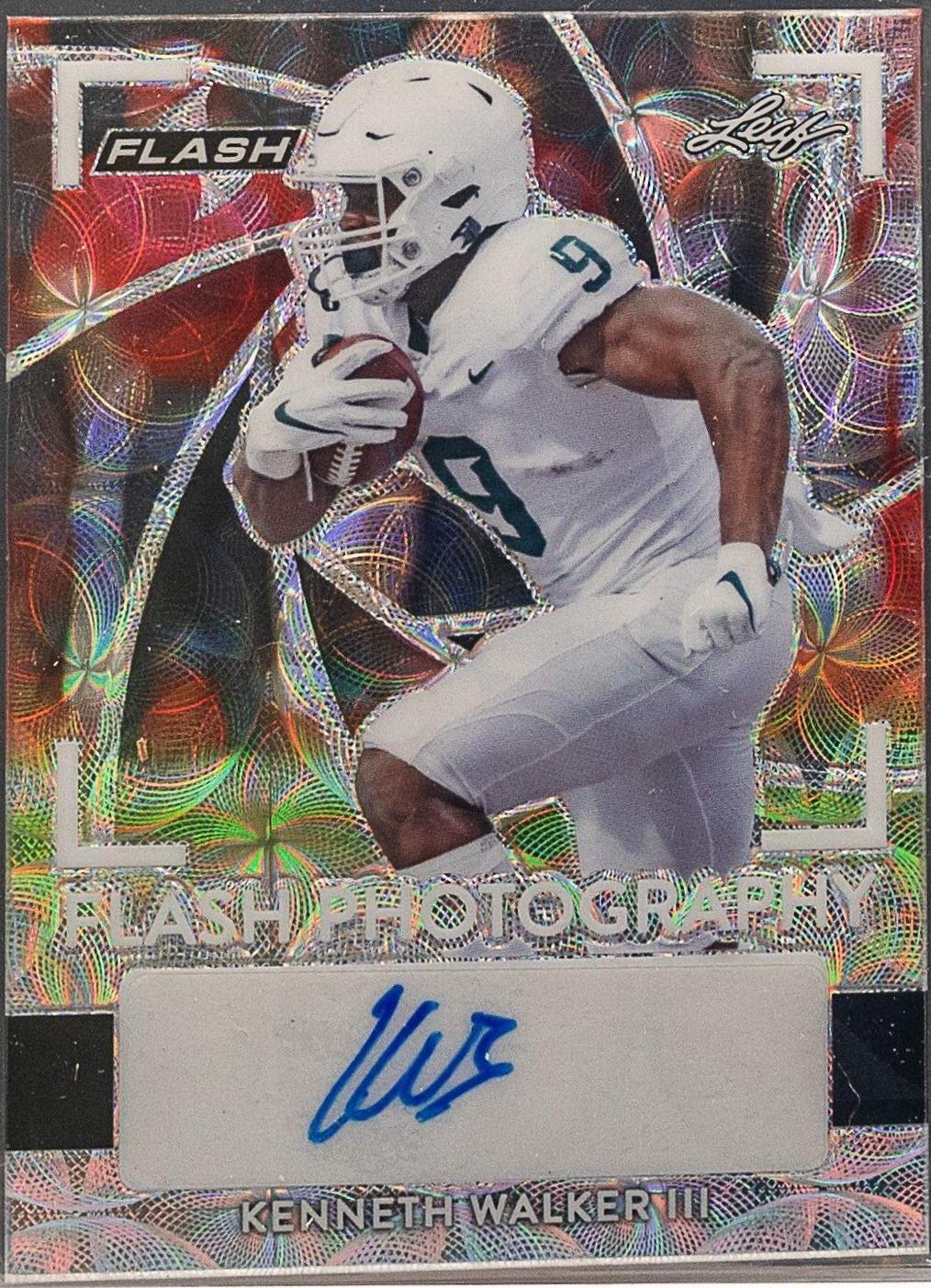 Kenneth Walker III #FP-KW1 2022 Leaf Flash Photography Autographs Football
