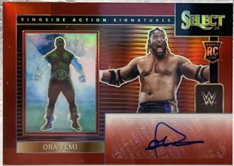 Oba Femi #RA-OBA Wrestling Cards 2024 Panini Select WWE Ringside Action Signatures