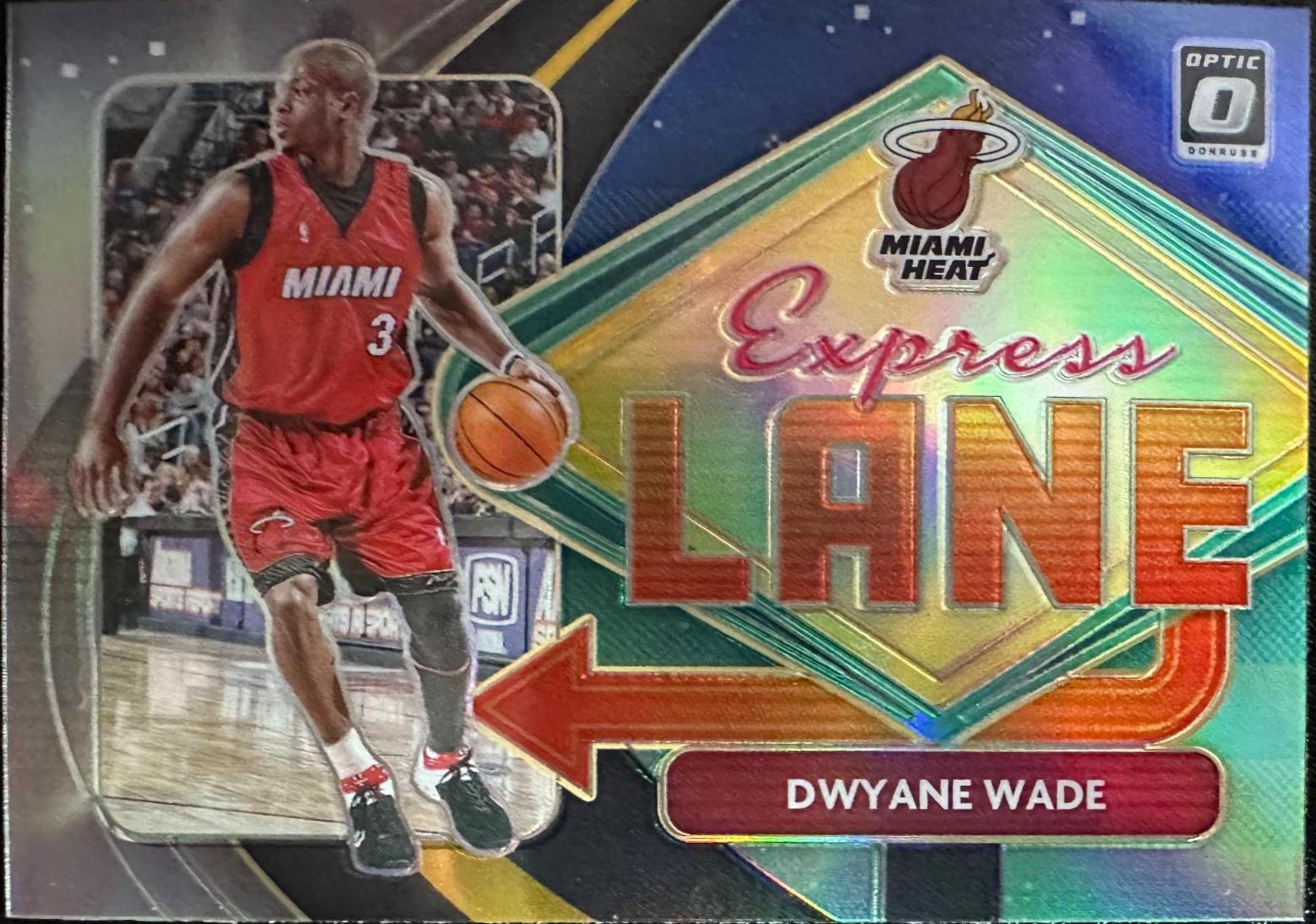 Dwayne Wade - Holo #19 Basketball Cards 2020 Panini Donruss Optic Express Lane