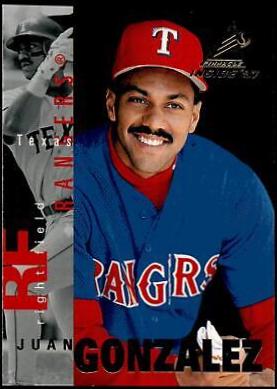 Juan Gonzalez #4 Baseball Cards 1997 Pinnacle Inside