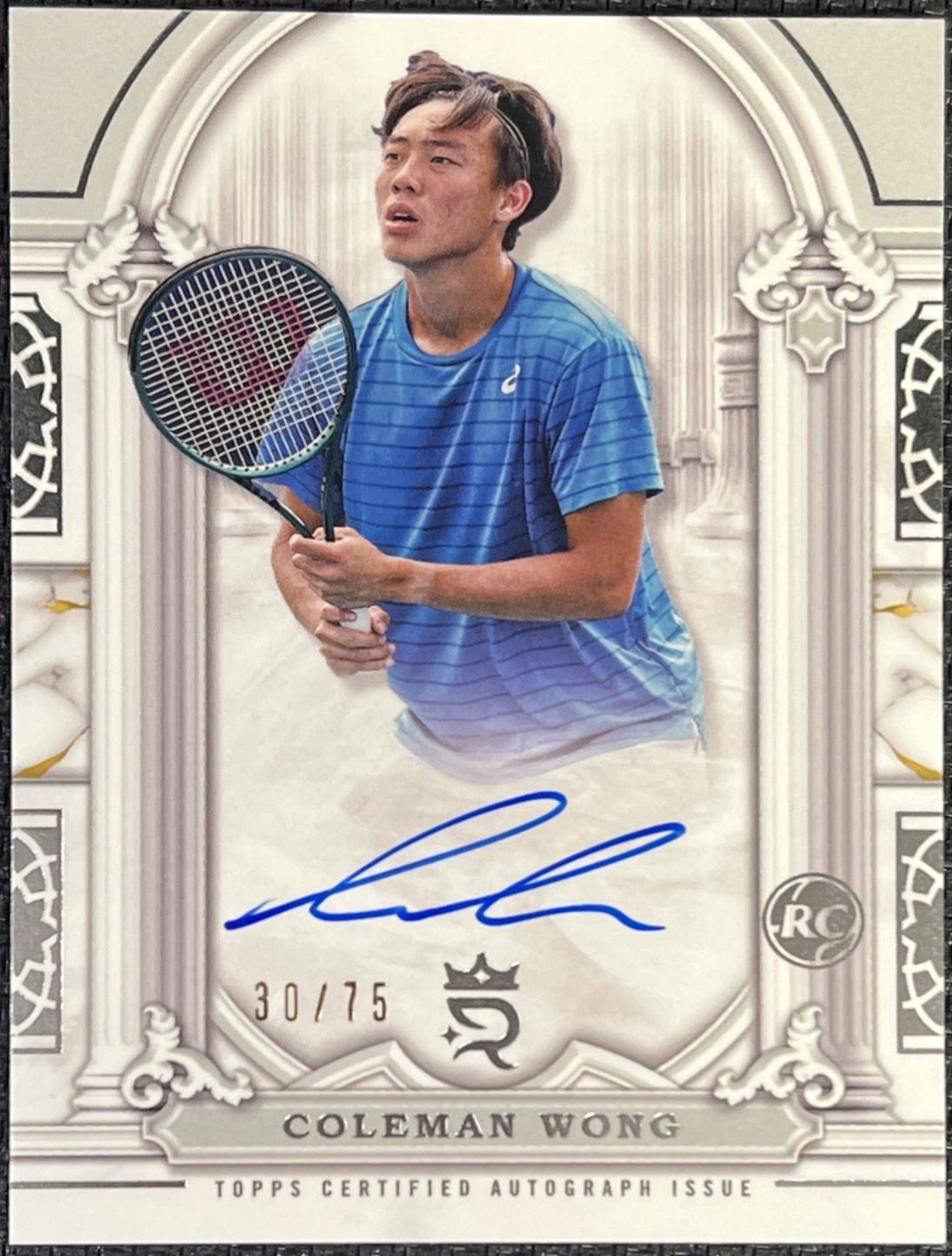 Coleman Wong #II-CWG Tennis Cards 2024 Topps Royalty Imperial Ink