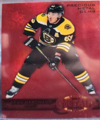 Brad Marchand #R-26 Hockey Cards 2020 Skybox Metal Universe Retro