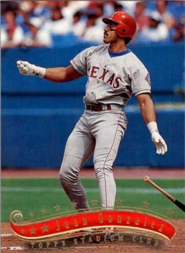 Juan Gonzalez #20 Baseball Cards 1997 Stadium Club