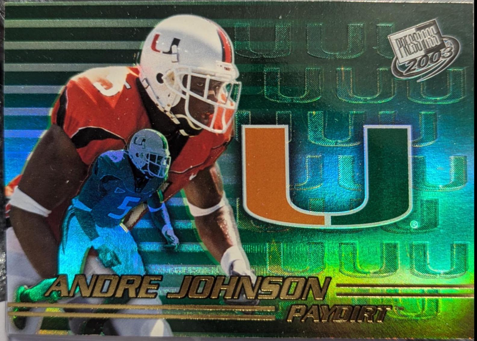 Andre Johnson #PD2 Football Cards 2003 Press Pass Paydirt
