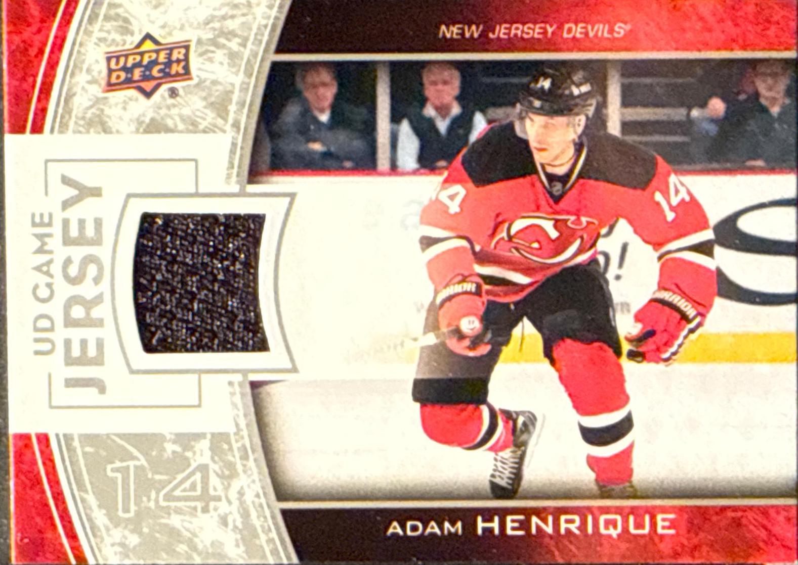 Adam Henrique #GJ-AH Hockey Cards 2013 Upper Deck Game Jersey