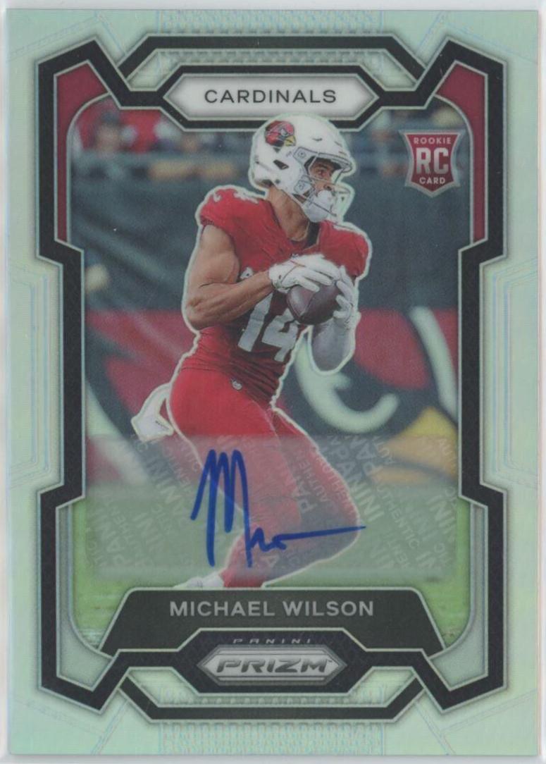 2023 Panini Prizm Michael Wilson [Autograph Silver] #303 card