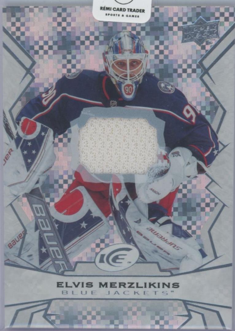 Elvis Merzlikins #72 2022 Upper Deck Ice Jersey Hockey