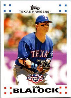 Hank Blalock #29 Baseball Cards 2007 Topps Opening Day