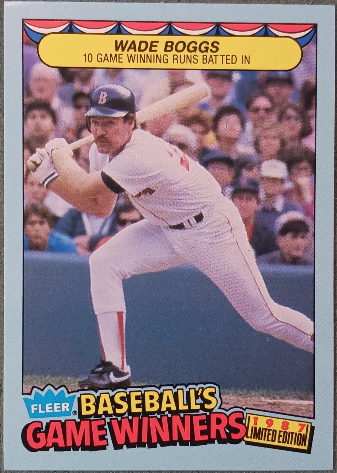 Wade Boggs #5 Baseball Cards 1987 Fleer Limited Edition