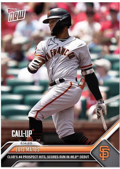 Luis Matos #443 2023 Topps Now Baseball