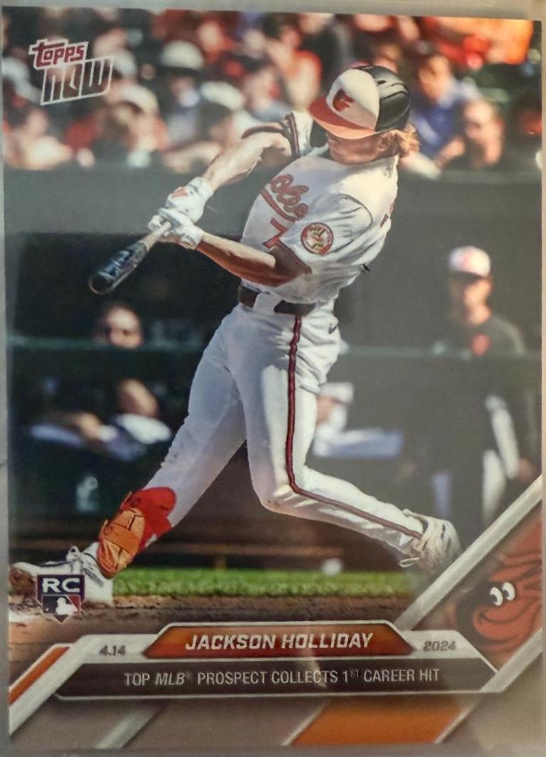 Jackson Holliday #75 Baseball Cards 2024 Topps Now