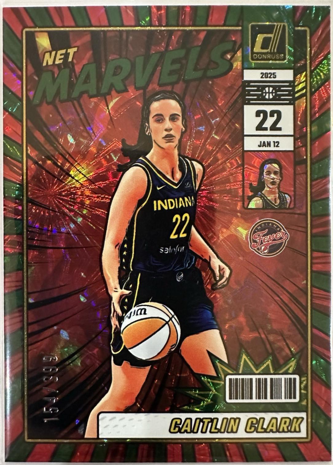Caitlin Clark [Green Fireworks] #19 Prices | 2025 Panini Donruss