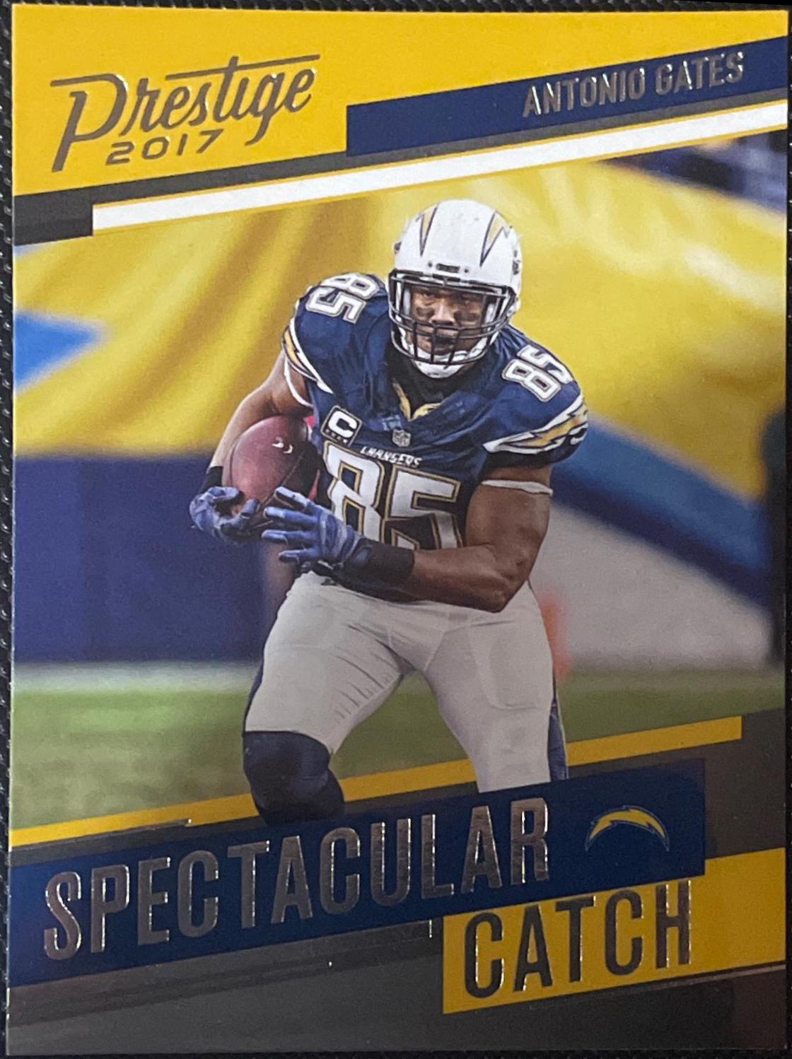 Antonio Gates #21 Football Cards 2017 Panini Prestige Spectacular Catch